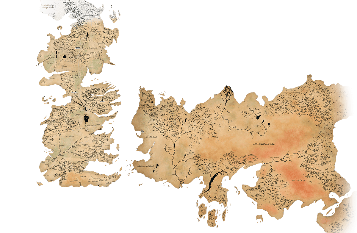 Mapa de los siete reinos de Juego de Tronos