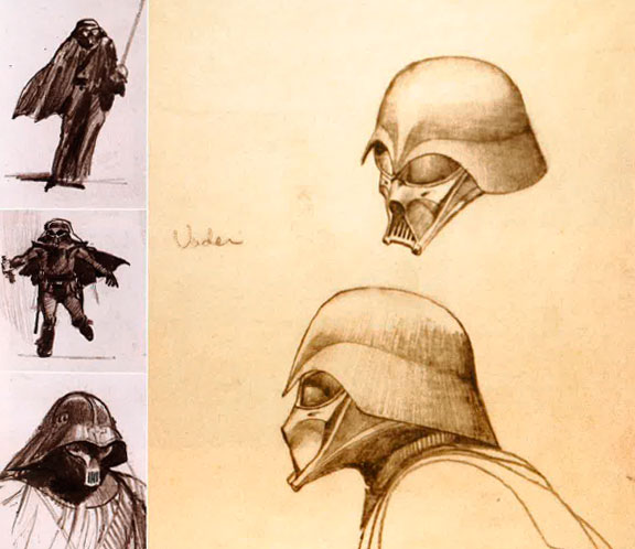 Los primeros bocetos de McQuarrie para Darth Vader