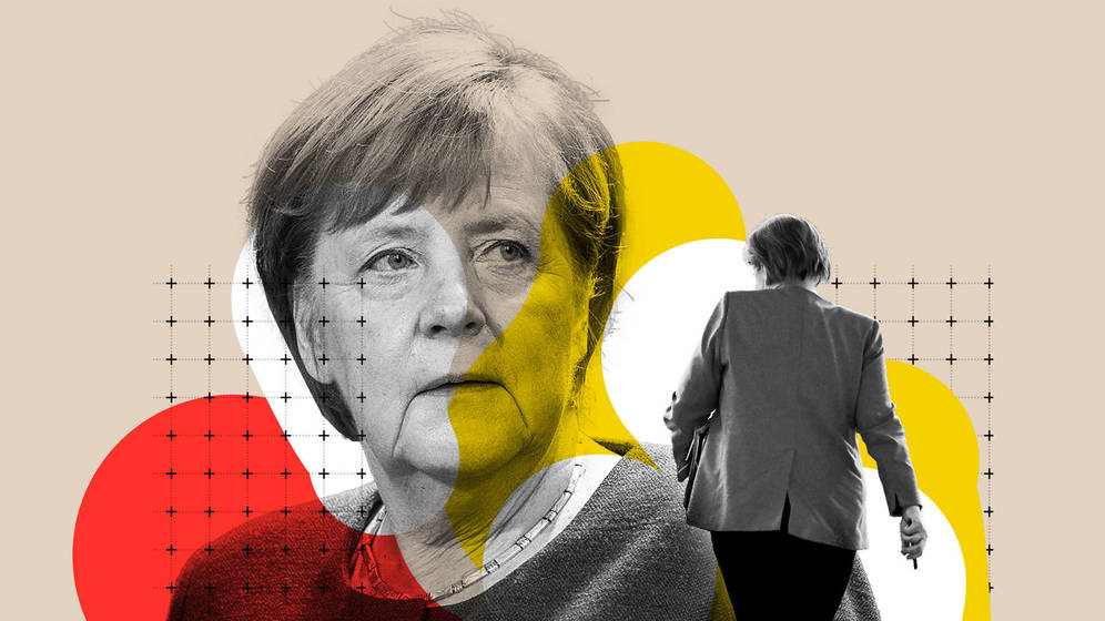 Ilustración sobre Angela Merkel