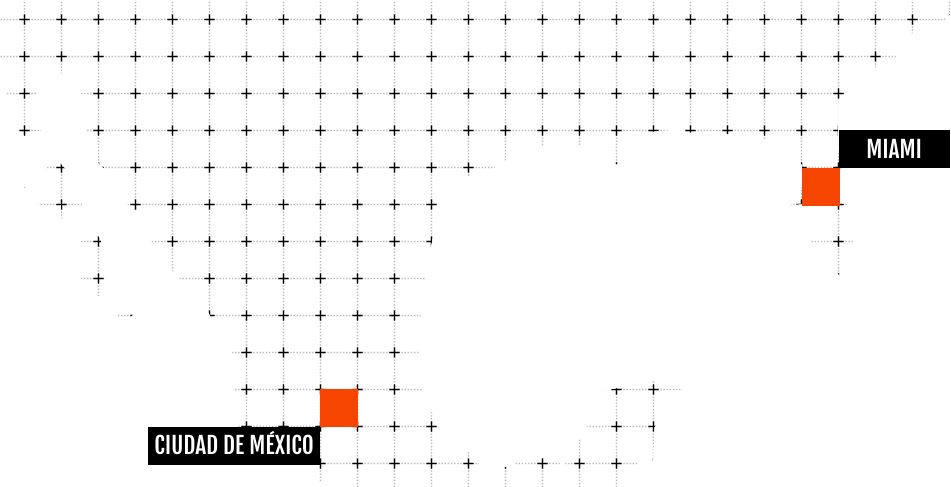 Mapa de México y EEUU