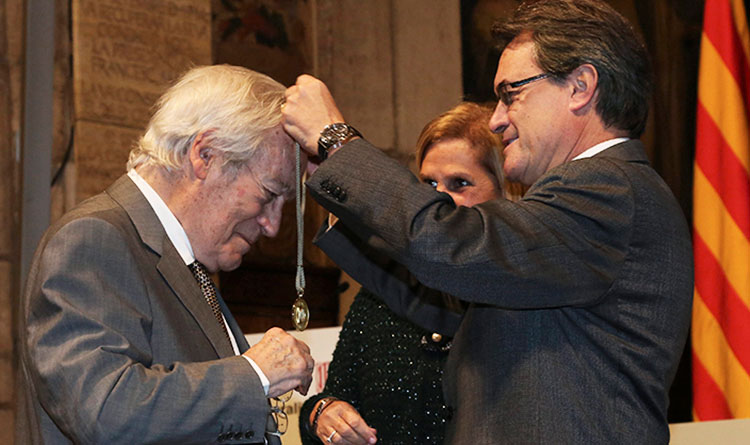 Oriol Bohigas recibió la Medalla de Oro de la Generalitat de Catalunya en 2013.