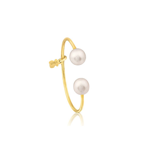 anillo Eklat de oro con perla