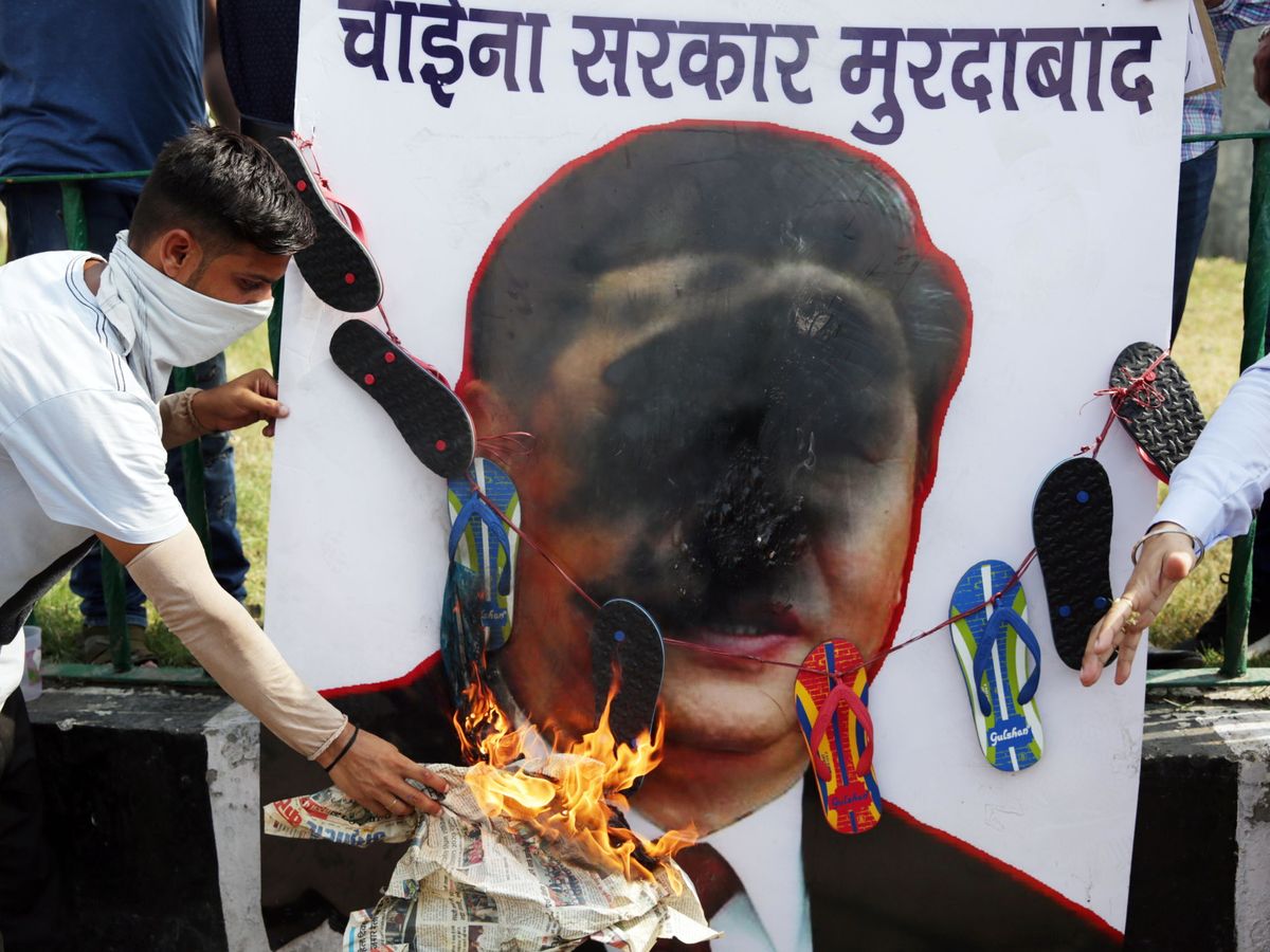 Foto: Una protesta contra China en Amritsar, India. (EFE)