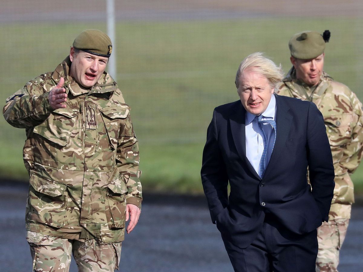 Image: British Prime Minister Boris Johnson during his visit to Northern Ireland.  (Reuters)