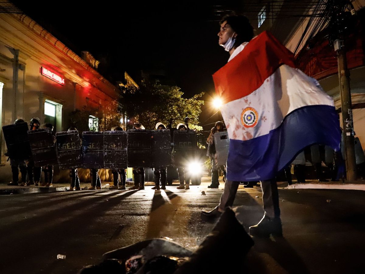 Foto: Disturbios en Asunción, Paraguay. (EFE)
