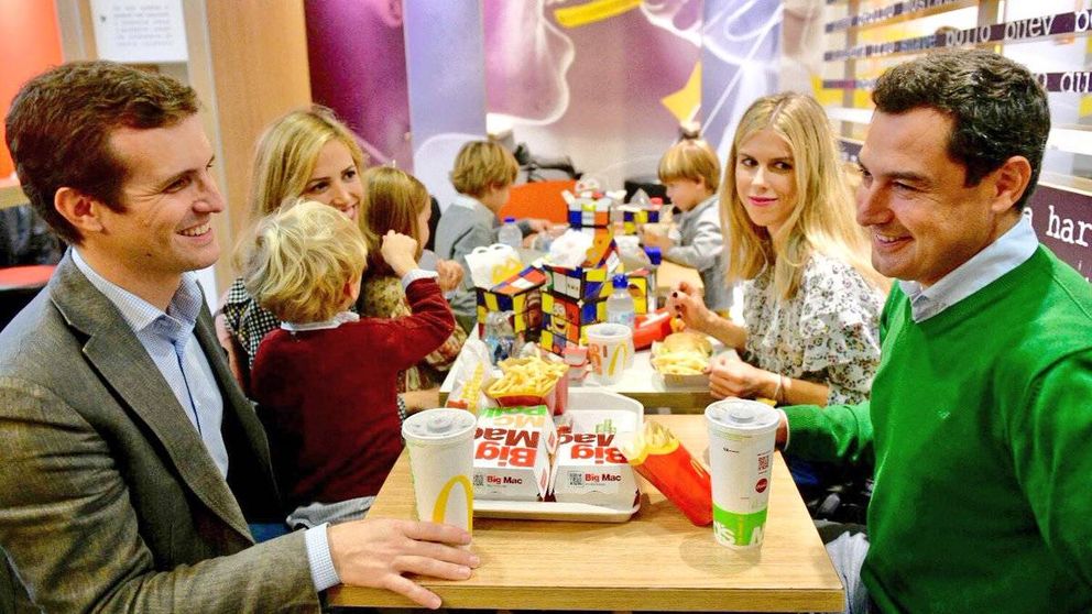 Casado, Moreno y las críticas al almuerzo familiar en un McDonald's de Sevilla