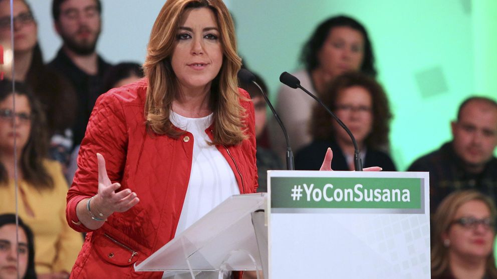 Susana Díaz, única candidata no arropada por líderes nacionales