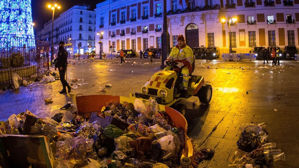 Madrid limpia la fiesta de Fin de aÃ±o