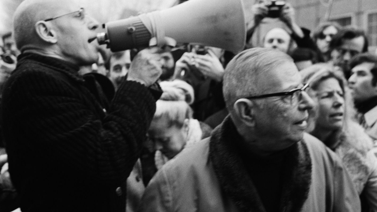 Foto: Michel Foucault con Jean-Paul Sartre. (Marc Simon/Apis/Sygma/Corbis)