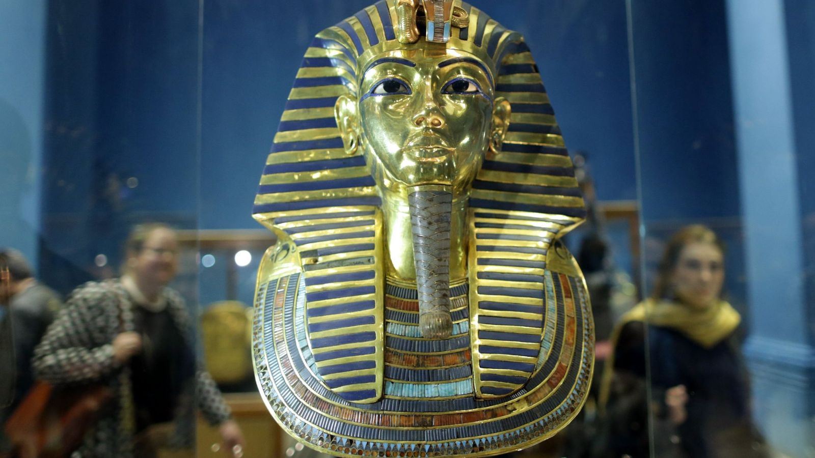 Foto: La Máscara Dorada del Rey Tutankamón, en el Museo Egipcio de El Cairo. (EFE)