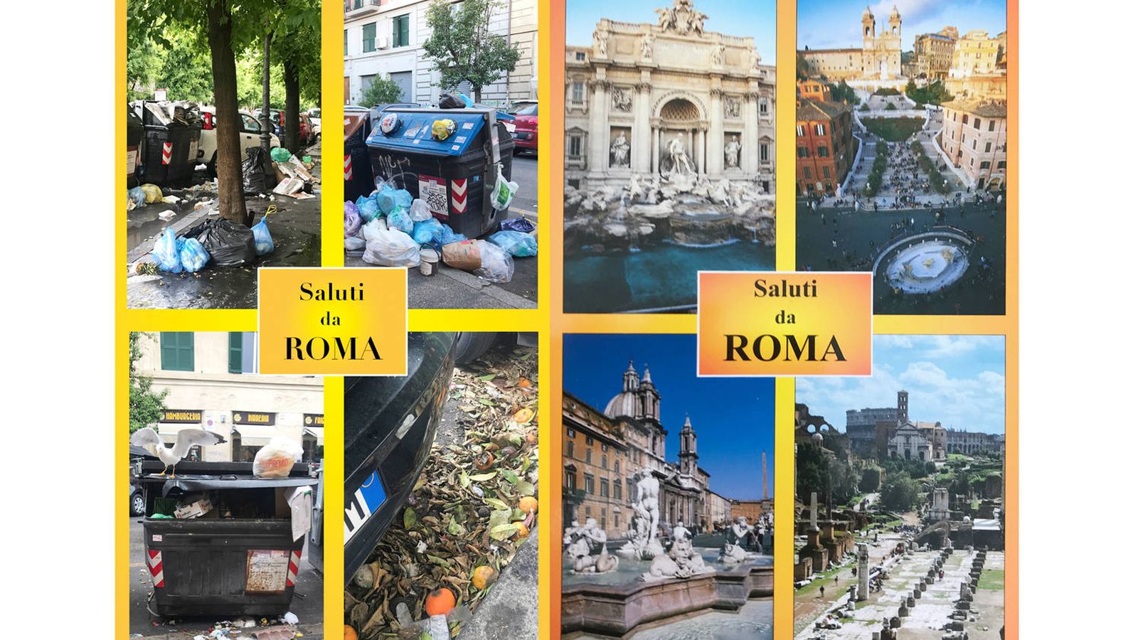 Foto: Due cartoline da Roma