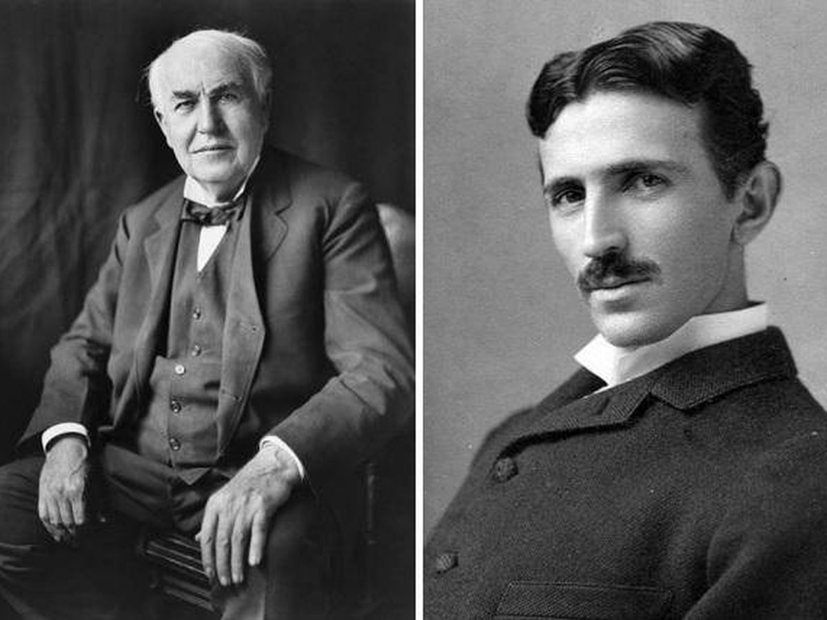 Nikola Tesla y Thomas Alva Edison