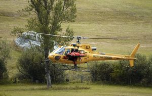 Todas las imágenes del accidente del helicóptero en León