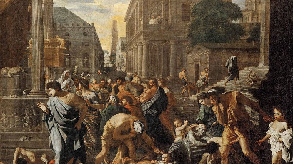 Foto: 'Los filisteos golpeados por la peste', de Nicolas Poussin. (1631)