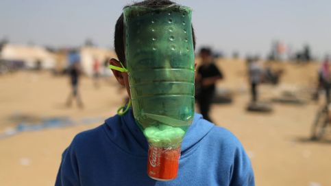 Máscaras antigás caseras en Gaza