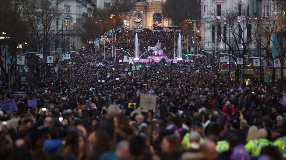 Foto: Manifestación en Madrid con motivo del 8M. (EFE)