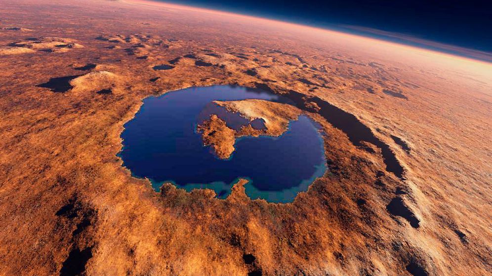 Resultado de imagem para lagos em Marte