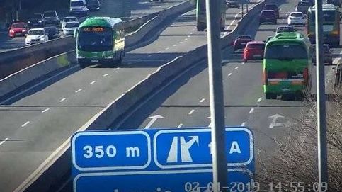 Un autobús recorre 11 kilómetros en sentido contrario en Madrid