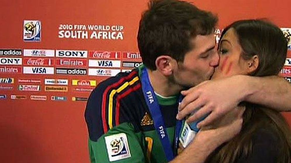 Foto: El beso de Iker Casillas y Sara Carbonero en la final del Mundial de SudÃ¡frica