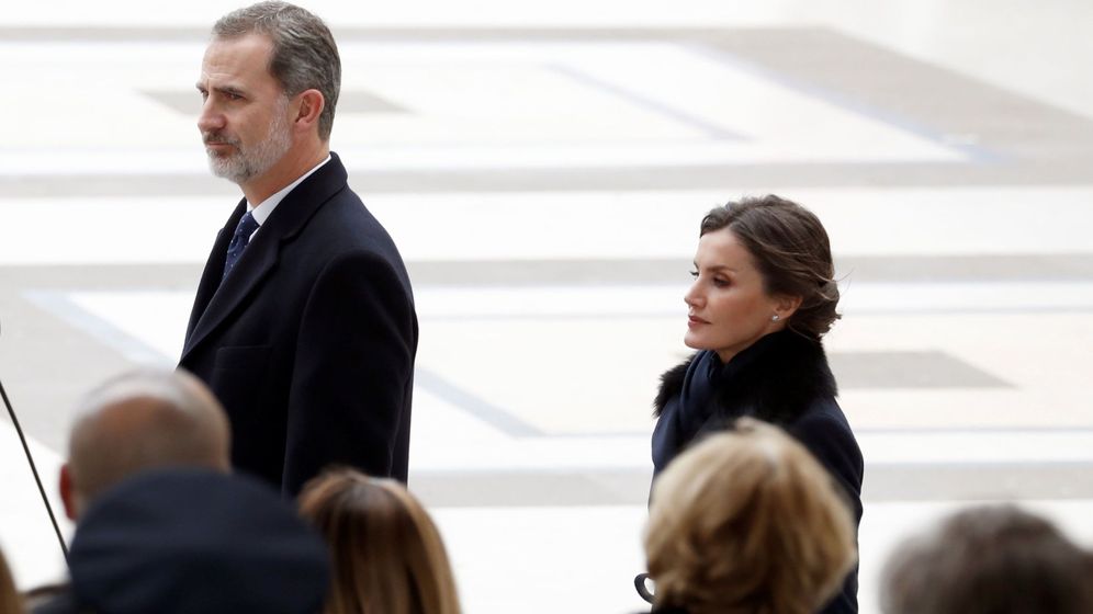 Foto: El rey Felipe y la reina Letizia en París este miércoles. (EFE)