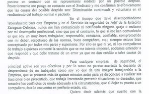 Alegación por despido de Pablo Piñero (Caso Francis Franco)