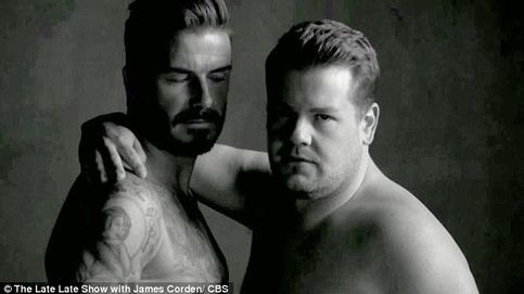 James Corden y David Beckham, desnudos y muy acaramelados