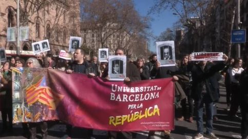 Manifestación de estudiantes en Barcelona por el juicio del proces
