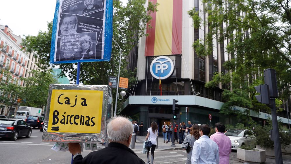 Foto: Protesta ante la sede del PP en GÃ©nova en 2018. (EFE)