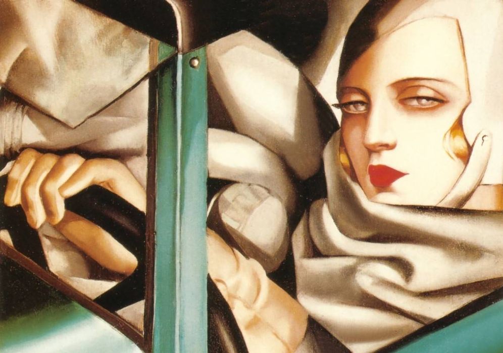 'Autorretrato en Bugatti verde', Tamara de Lempicka (1925)