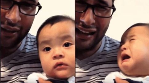 Este padre sabe muy bien cómo hacer llorar a su bebé
