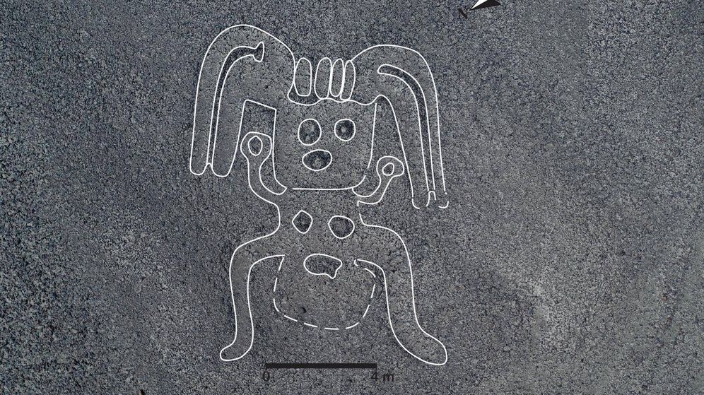 Foto: Así es una de las figuras antropomórficas de Nazca. (Universidad de Yagamata)