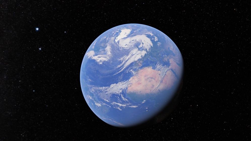 Foto: La Tierra, vista desde Google Earth. 