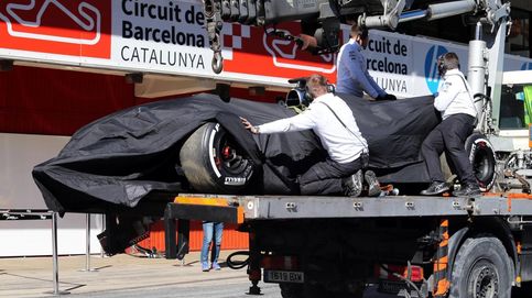 El 'susto' de Fernando Alonso en Montmeló, en imágenes 