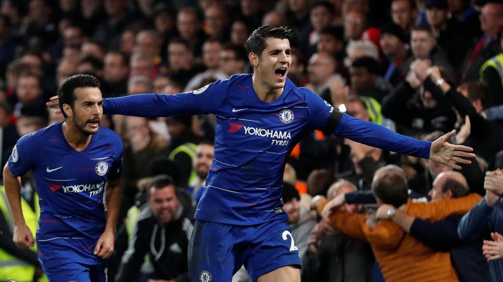 Foto: Ãlvaro Morata celebra un gol con el Chelsea. (Reuters)