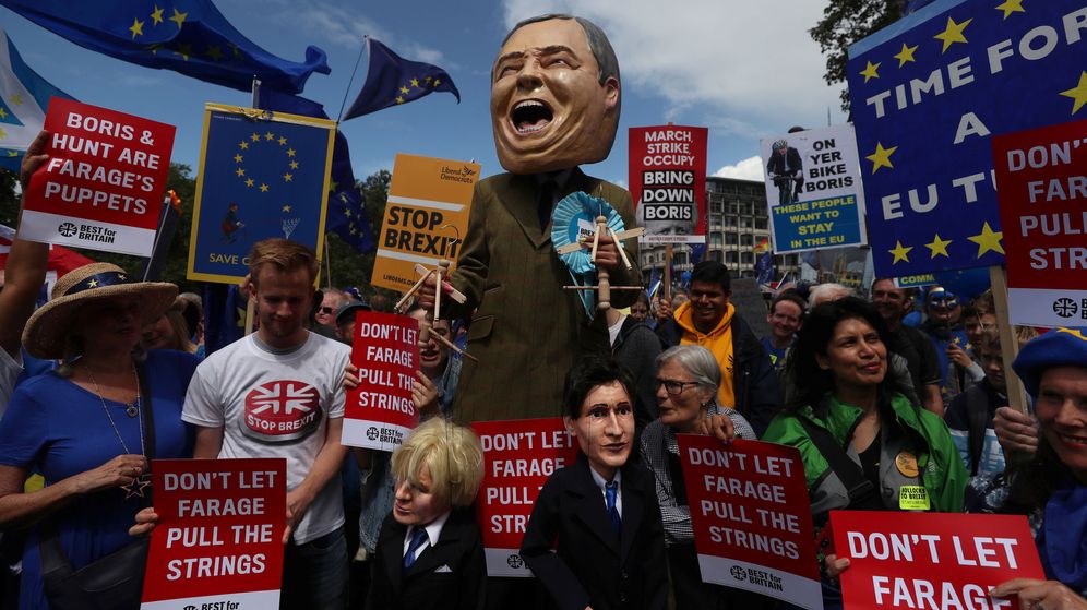 Foto: Una campaÃ±a anti Brexit el pasado 20 de julio en Londres. (Reuters)