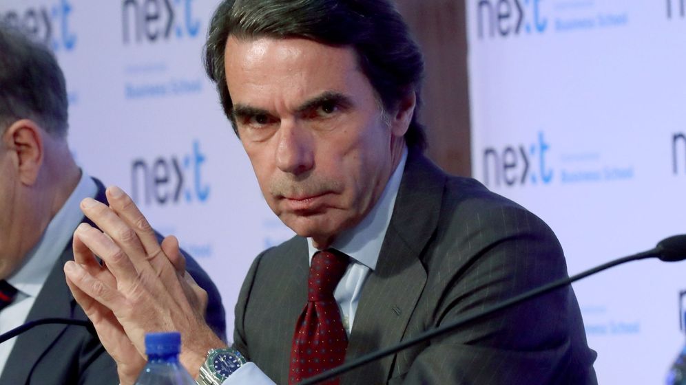 Foto: El expresidente del Gobierno JosÃ© MarÃ­a Aznar, durante la presentaciÃ³n del libro 'No hay ala oeste en la Moncloa', del escritor Javier Zarzalejos. (EFE)