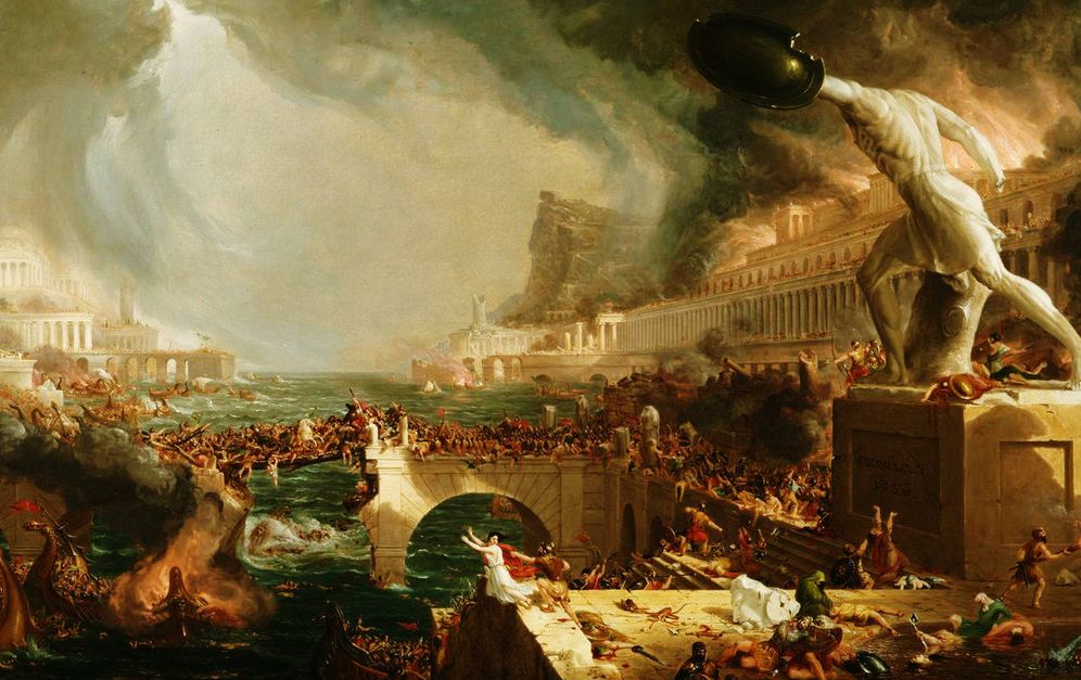 Foto: 'The Course of Empire - Destruction', por Thomas Cole (1836)