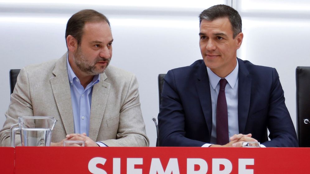 Foto: José Luis Ábalos y Pedro Sánchez, en un acto del PSOE. (EFE)