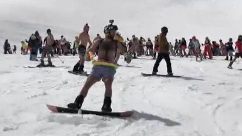300 esquiadores bajan Sierra Nevada... en bañador