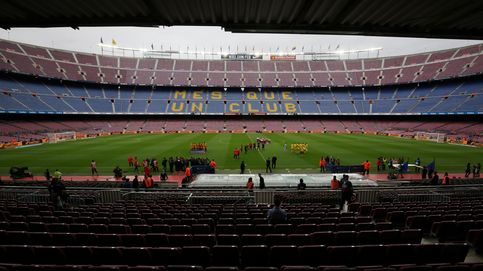 Las imágenes del Camp Nou vacío durante el Barcelona-Las Palmas