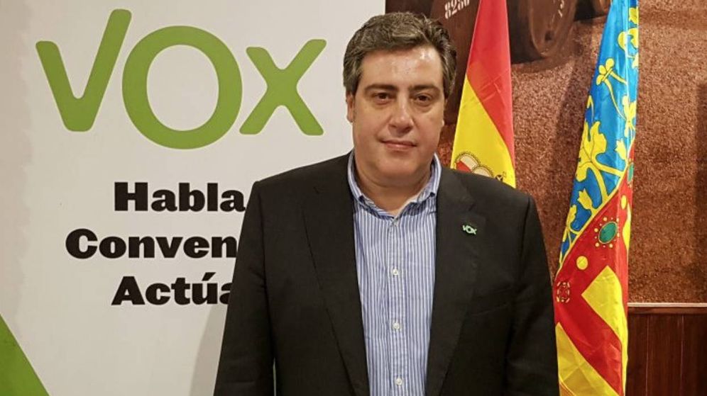 Foto: JosÃ© MarÃ­a Llanos, presidente provincial de Vox en Valencia. 