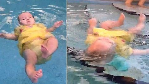 La nueva y 'engañosa' forma de enseñar a nadar a los bebés desata la polémica entre los padres