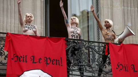 Femen boicotea a Marine Le Pen con un saludo nazi: Heil Le Pen