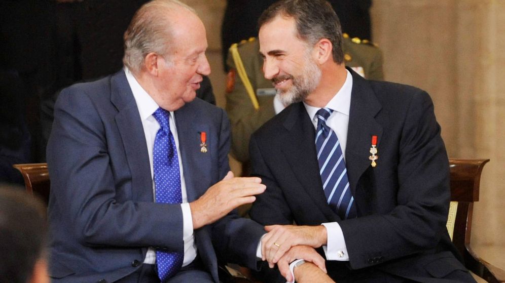 Foto: Felipe VI con su padre, el rey Juan Carlos I. (Getty)