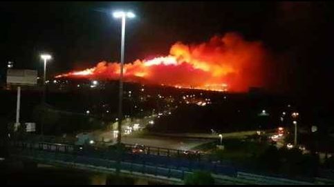 Espectacular incendio en el monte de Guadalajara
