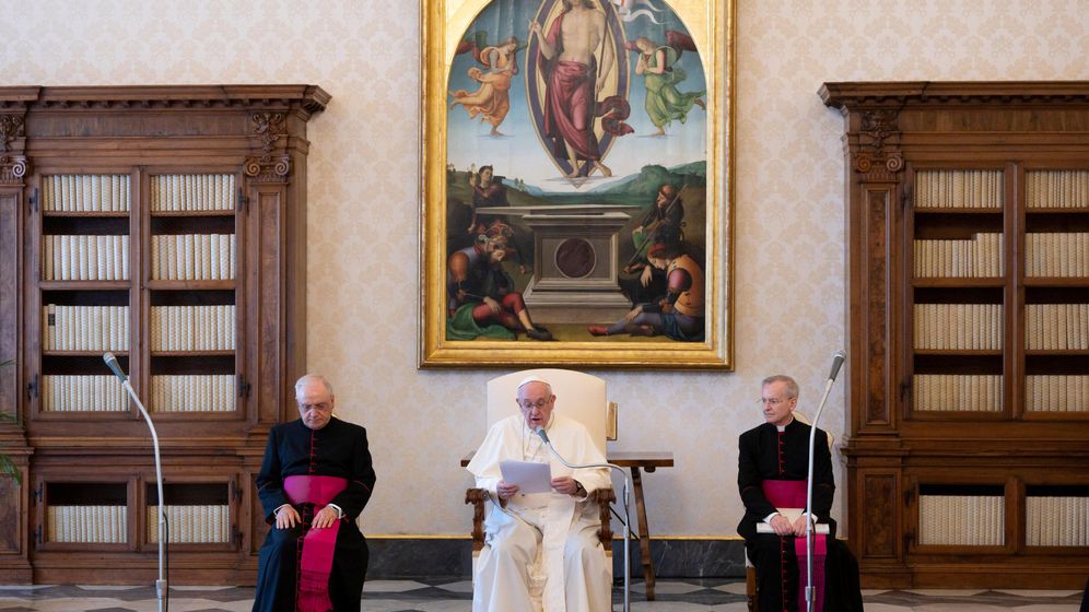 Foto: El papa Francisco, en una conferencia virtual en El Vaticano. (Reuters)