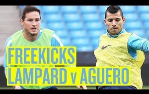 Lampard y Agüero, un duelo desde la frontal
