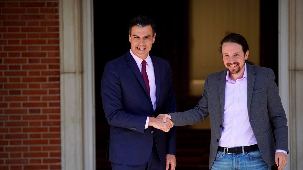Foto: Imagen de archivo de Pedro Sánchez y Pablo Iglesias en La Moncloa. (Foto: Reuters)