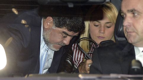 Maradona acude al Bernabéu con su novia tras su polémica pelea en un hotel de Madrid