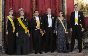 La Primera Familia preside la cena de gala en el Palacio Real